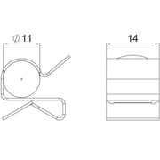 OBO Bettermann - Befestigungsklammer Trägerklammer SCC 1-4 D11 für Kabel, 10-11mm − 100 Stück