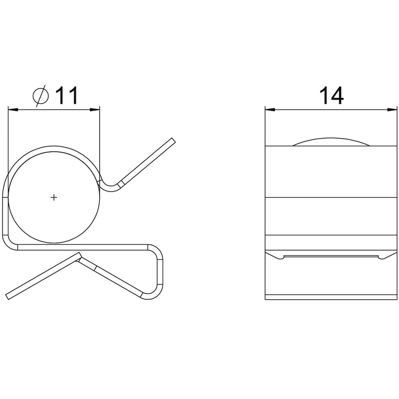 OBO Bettermann - Befestigungsklammer Trägerklammer SCC 1-4 D11 für Kabel, 10-11mm − 100 Stück