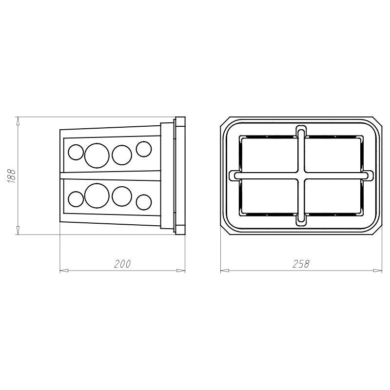 Kaiser - Dose, Gehäuse für Montage in der Wand/Decke Einbaugehäuse 1298-38 universal − 10 Stück