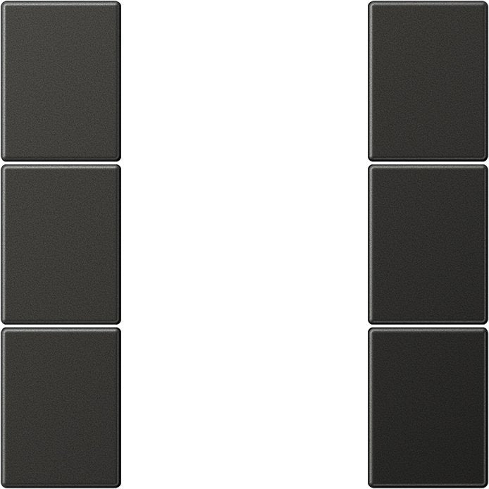 Jung - Abdeckung/Bedienelement für Installationsschalterprogramme Tastensatz, 3fach AL 2503 TSA AN komplett