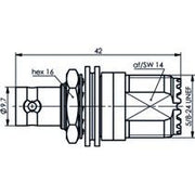 Telegärtner - Koax-Kupplung Adapter BNC-UHF (F-F) 100023642