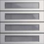 Gira - Funktionsmodul für Türkommunikation Ruftastenmodul 4fach 5534926 Aluminium