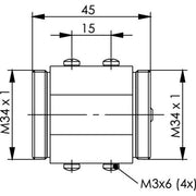 Telegärtner - Modulare Kupplung TOC Flanschset IP68 100007410 MPO/MTP Kupplung