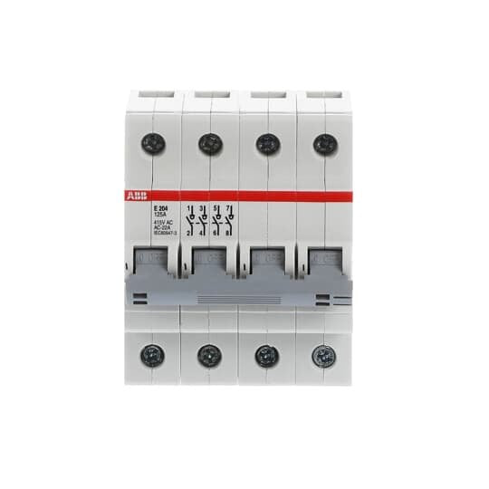 ABB Stotz S&J - Schalter für Reiheneinbau Trennschalter E204/125G Schaltgriff grau
