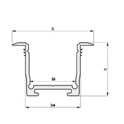 Radium Lampenwerk - Zubehör/Ersatzteile für Lichtschlauch/-band Alu-Profil Einbau 2m TRPA4220 weiß