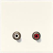 Jung - Multifunktions-Anschlussdose Multimedia-Anschluss ws MA LS 1021 Cinch Audio/Tragring