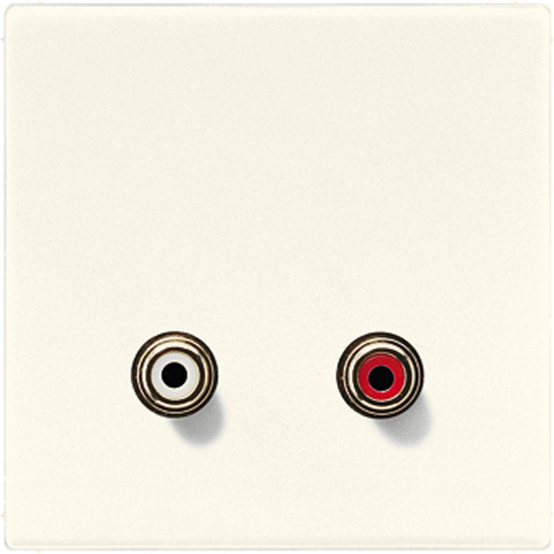 Jung - Multifunktions-Anschlussdose Multimedia-Anschluss ws MA LS 1021 Cinch Audio/Tragring