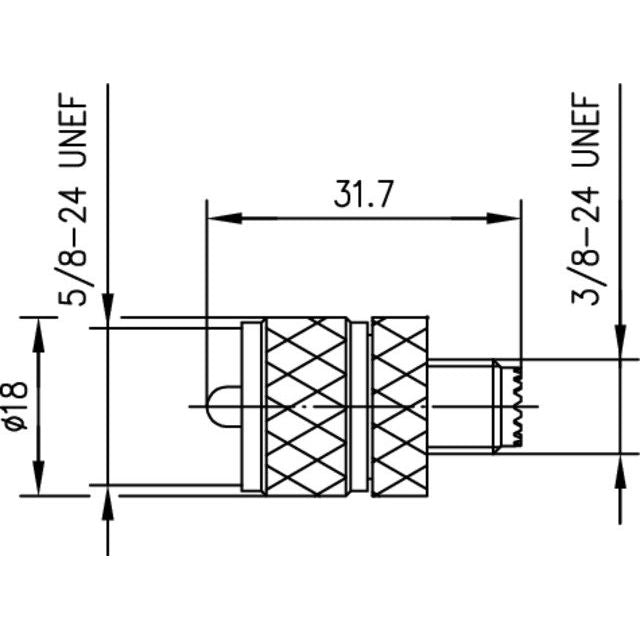 Telegärtner - Koax-Kupplung Adapter UHF-MiniUHF (M-F) 100024354 − 5 Stück