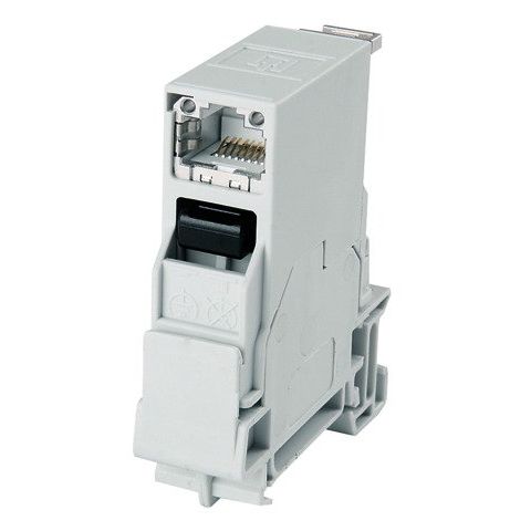 Telegärtner - Modularer Steckverbinder STX Tragschienen-Verbinder 100007436 RJ45 Modul B Cat.6A