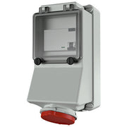 Mennekes - CEE-Steckdose abschaltbar, abgesichert (IEC 60309) Wanddose 7312 16A,5p,6h,400V,IP44