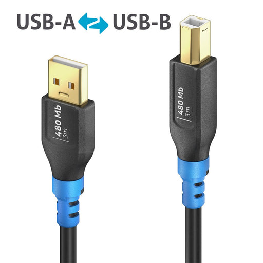 PureLink - PC-Kabel USB-A>B Kabel 3m FI-U200-030 FlexInstall