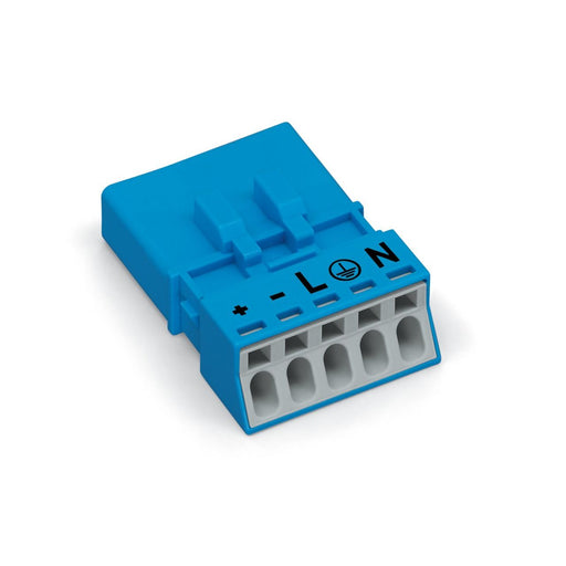 WAGO - Steckverbinder für steckbare Gebäudeinstallation Stecker 5-polig 890-1115 Kod. I,blau − 50 Stück
