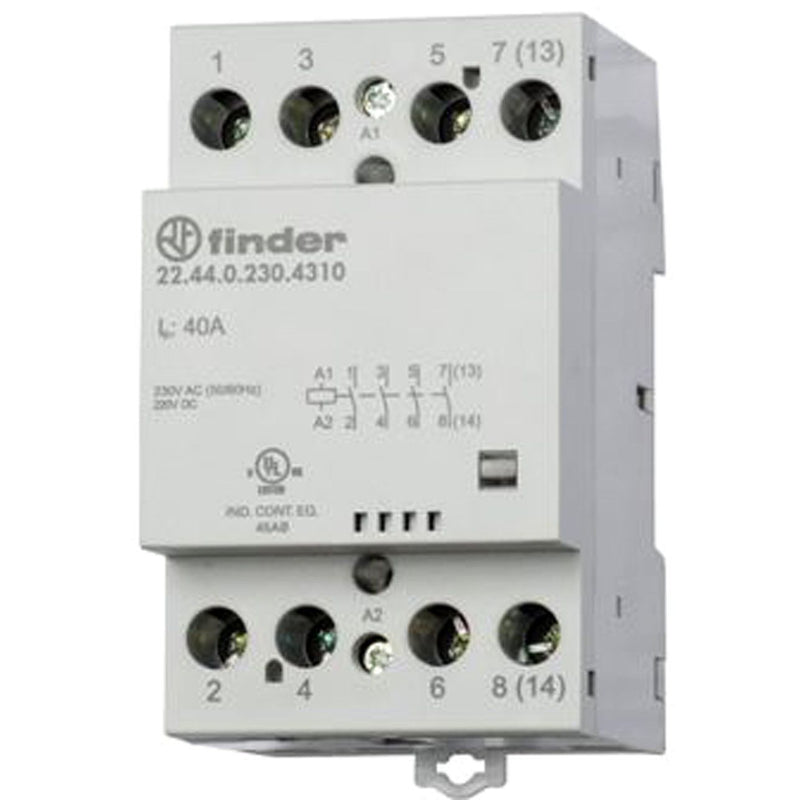 Finder - Installationsschütz für Reiheneinbau Schütz 22.44.0.230.4410 4Ö, 40A