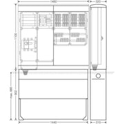 Hensel - Verteilerschrank für Energieversorgung Ladeverteiler Mi EV 11kW 12011 f.12 Ladep. a 11kW