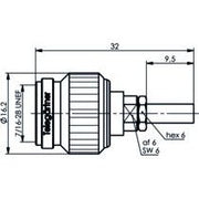 Telegärtner - Koax-Steckverbinder TNC-Kabelstecker 50Ohm 100023707 cr/cr, G8 (RD-316)