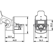 Telegärtner - Modularer Steckverbinder STX V5 Flanschset 100007420 RJ45 Jack Cat.6 M