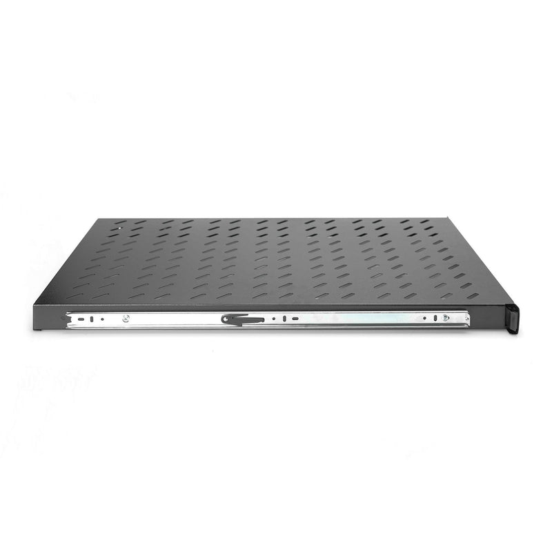 DIGITUS - Komponente für den Ausbau (Schaltschrank) Fachboden 482,6mm (19") DN-19 TRAY-2-1000SW 1HE, sw, ausziehbar