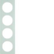 Berker - Abdeckrahmen Rahmen Glas/pows 10142209 4fach