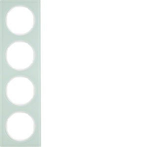 Berker - Abdeckrahmen Rahmen Glas/pows 10142209 4fach