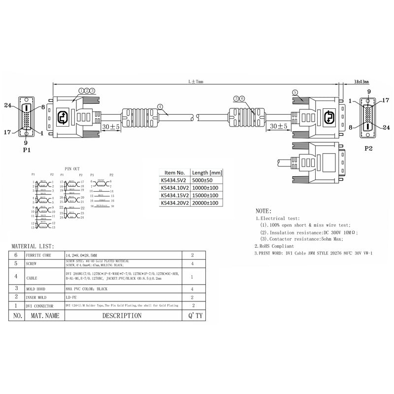 EFB-Elektronik - PC-Kabel DVI Monitorkabel Dual Link K5434.5V2 5m