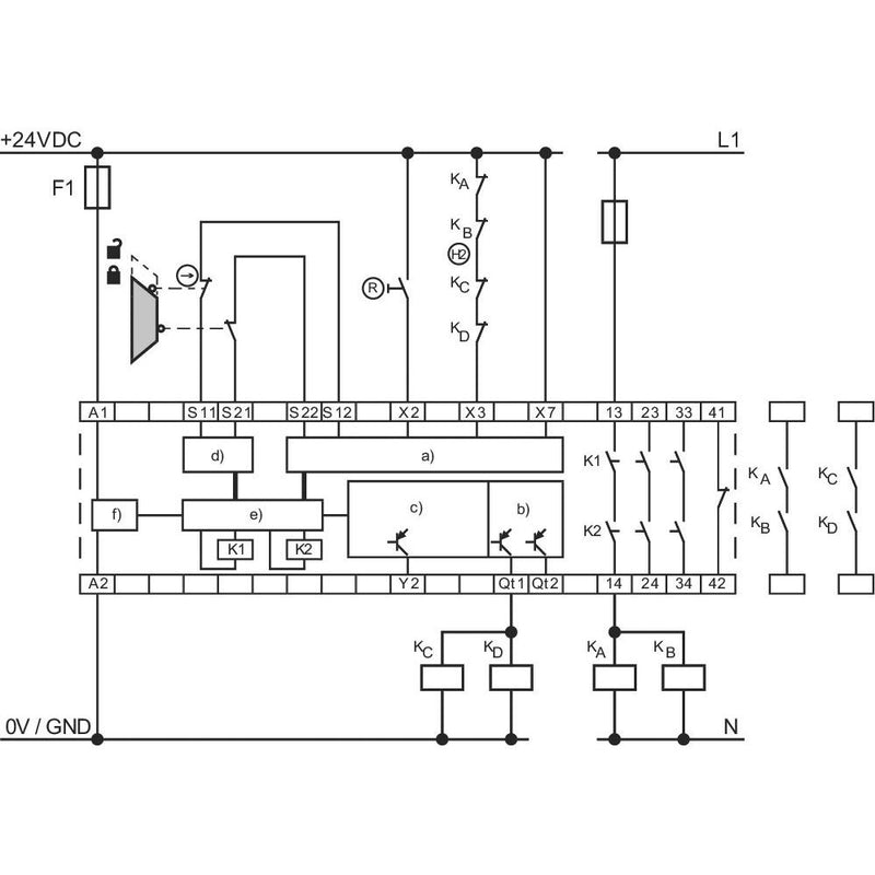 Schmersal - Gerät zur Überwachung von sicherheitsgerichteten Stromkreisen Signalauswertung SRB-E-322ST