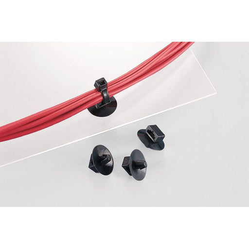 HellermannTyton - Befestigungssockel und -element für Kabelbinder Fußteil natur SFC-PA66-NA (100) − 100 Stück
