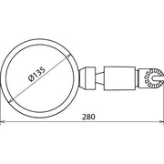 DEHN - Zubehör/Ersatzteile für Sicherheitsgeräte Isolierspiegel ISP 135 ZK MS D 135 mm