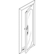 ABN - Tür/Bedientableau (Schaltschrank) Blendrahmen mit Sichttüre GBRU14TS f.Flachvert.,1x4reih