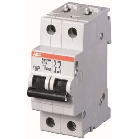 ABB Stotz S&J - Leitungsschutzschalter Sicherungsautomat S201P-B16NA K, 25kA, 16A, 1-p+NA − 5 Stück