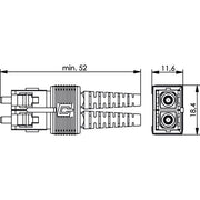 Telegärtner - LWL-Steckverbinder STX IP20 SC-RJ-Stecker 100007590 POF