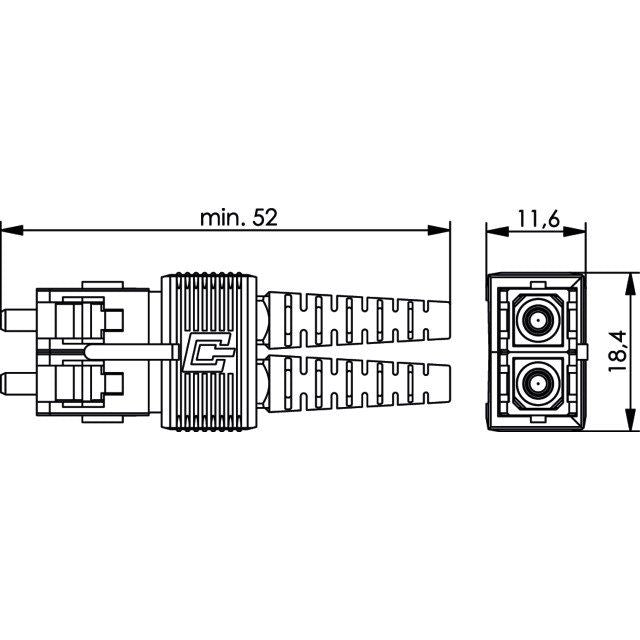 Telegärtner - LWL-Steckverbinder STX IP20 SC-RJ-Stecker 100007590 POF