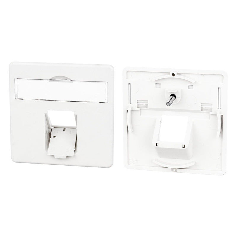 Metz Connect - Kommunikationsanschlussdose Kupfer Zentralplatte 1fach 860056-02-I 50x50 reinweiss − 10 Stück