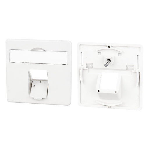 Metz Connect - Kommunikationsanschlussdose Kupfer Zentralplatte 1fach 860056-02-I 50x50 reinweiss − 10 Stück