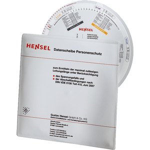 Hensel - Hilfsmittel Elektroplanung Datenscheibe 4012591775010 Personenschutz f.CU