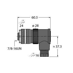 Turck - Rundsteckverbinder, feldkonfektionierbar (Industriesteckverbinder) Steckverbinder B4231-0/9 konfektionierbar