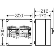 Hensel - Lasttrennschalter Mi-Lastschaltergehäuse Mi 7226 125A, 4polig + PE