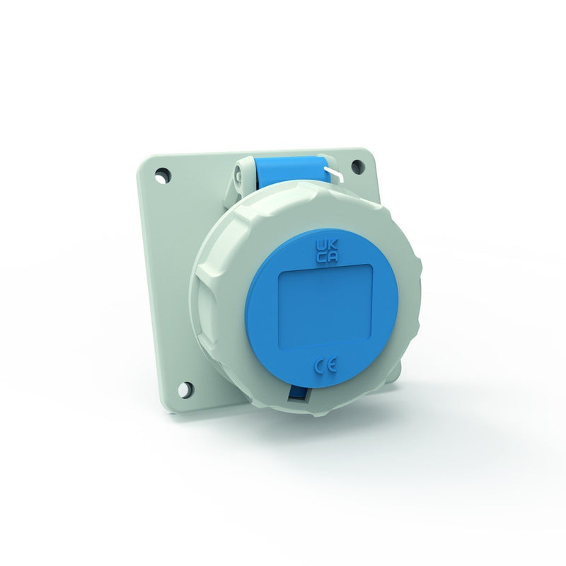Bals Elektrotech - CEE-Anbausteckdose (IEC 60309) Anbausteckdose Neigung 128131 16A 3p 230V 6h IP67 − 10 Stück