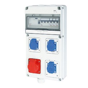 Gewiss - CEE-Steckdosen-Kombination (IEC 60309) Steckdosenkombination CEE DE00318 1x16A 3xSchutz. IP44