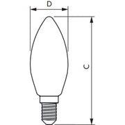 Philips Lighting - LED-Lampe/Multi-LED LED-Kerzenlampe E14 CorePro LED#34746500 klar Glas