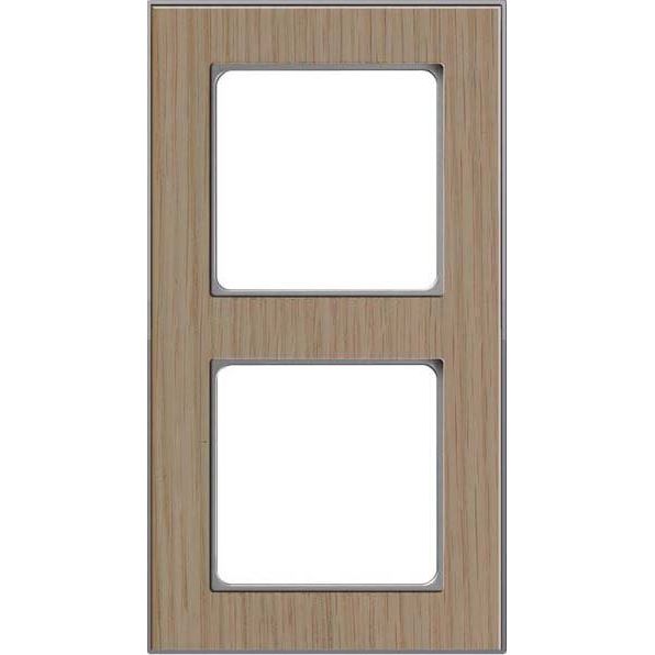 Peha - Abdeckrahmen Rahmen 2-fach D 20.672.201.702 Holz eiche-alu
