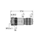 Turck - Rundsteckverbinder, feldkonfektionierbar (Industriesteckverbinder) Kupplung CMB8141-0