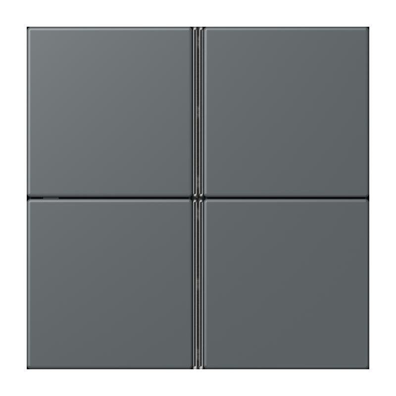 Jung - Abdeckung/Bedienelement für Installationsschalterprogramme Tastensatz 4fach LC 404 TSA 202 gris fonce 31