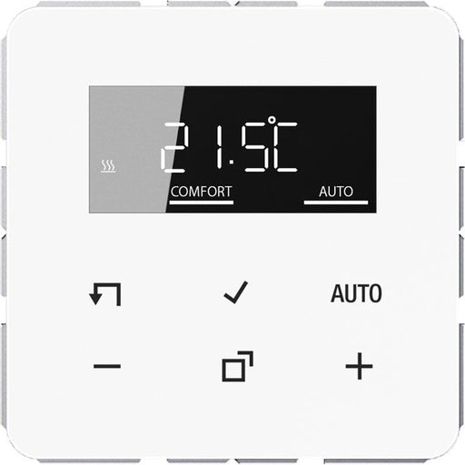 Jung - Raumthermostat/Uhrenthermostat Raumtemperaturregler TR D CD 1790 WW mit Display Standard − 1 Stück