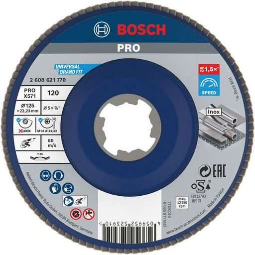 Bosch - Trenn-/Schleifscheibe PRO X571 2608621770 Fächerschleifscheibe