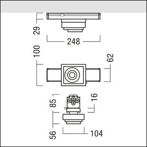 Zumtobel - Elektrisches Zubehör/Ersatzteile für Leuchten Sensor MSENSHCTEC-GPSRIP54