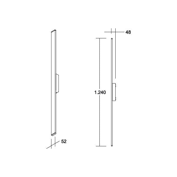 Brumberg Leuchten - Decken-/Wandleuchte LED-Wandleuchte 60041103 3000K, graphit