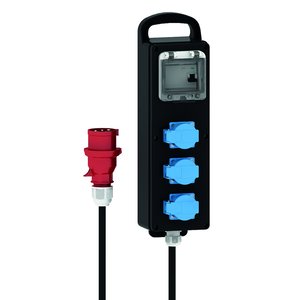 Bals Elektrotech - CEE-Steckdosen-Kombination (IEC 60309) Blockverteiler Vollgummi 5321 P44