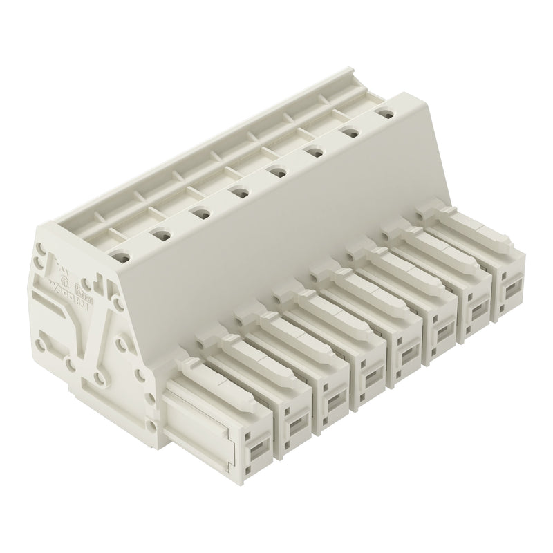 WAGO - Ein- und mehrpolige Klemmenleiste 1-Leiter-Federleiste 831-3108 CAGECLAMP,10mm²,lgr − 12 Stück