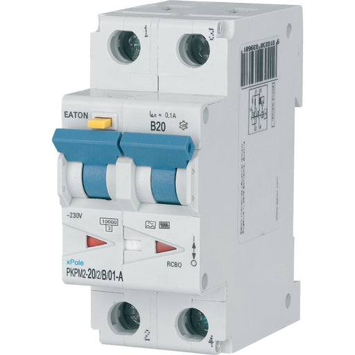 Eaton - Kombination FI-Schalter/Leitungsschutzschalter FI/LS Kombination PKPM2-20/2/B/01-A 20A 100mA