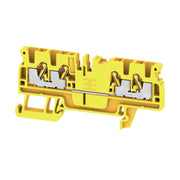 Weidmüller - Durchgangs-Reihenklemme A4C 2.5 YL PUSH IN, 2.5 mm² − 100 Stück